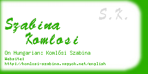 szabina komlosi business card