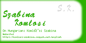 szabina komlosi business card